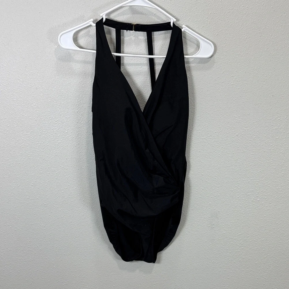 Miraclesuit Wrapsody‎ One-Piece Swimsuit Elegant Black Swimwear